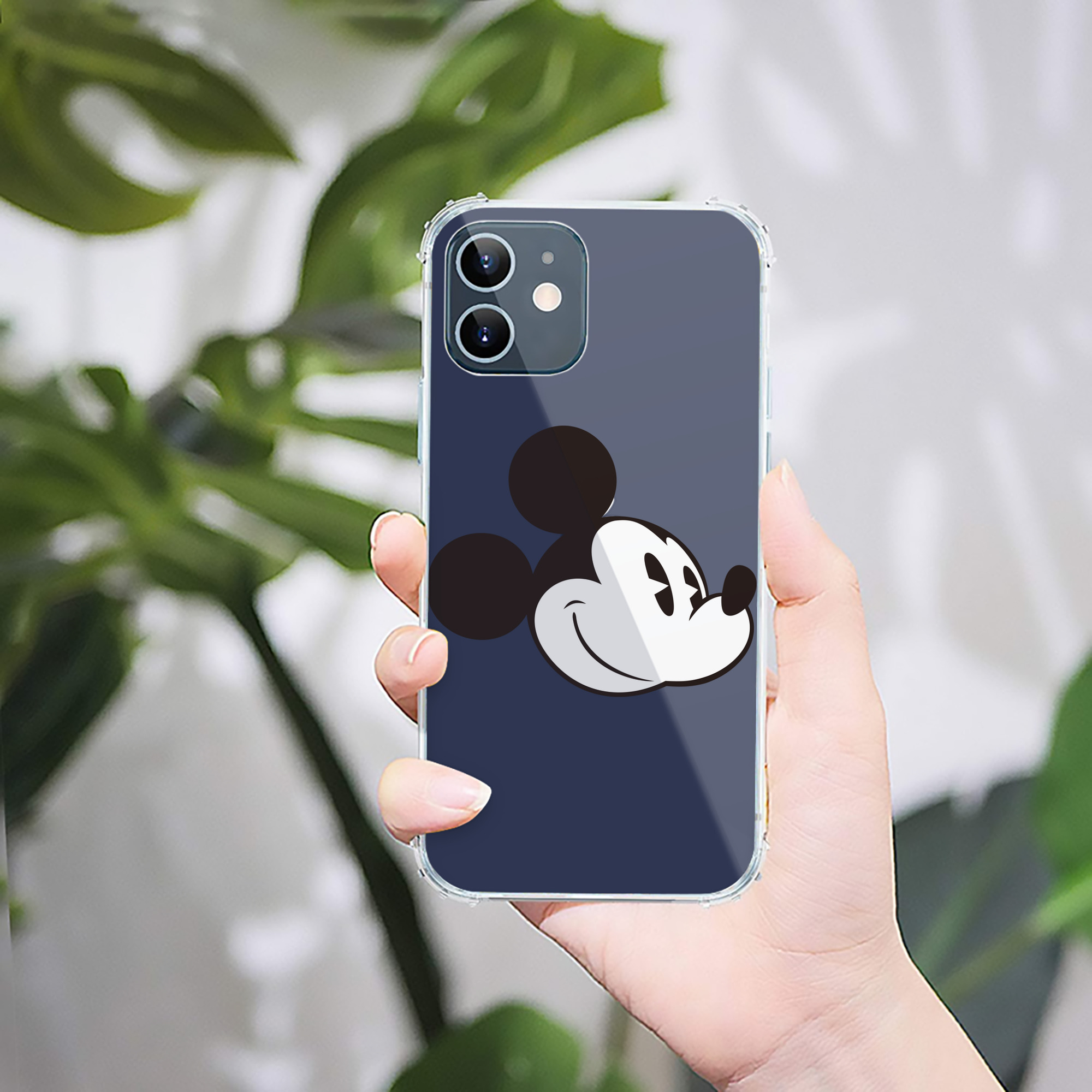 （画像用） ミッキーマウス Mickey Mouse 【iPhone 12シリーズ対応】透明スマホケース（クリアソフトケース）